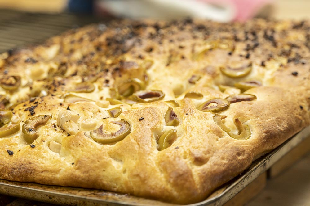 Focaccia fresh out of the oven Focaccia fresh out of the oven