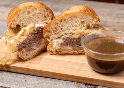 French Dip Cheeseburger