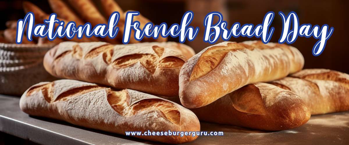 National French Bread Day Promo image of French bread and text