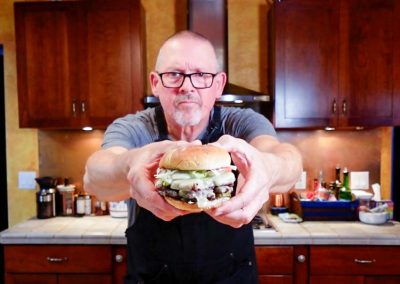 Hatch Green Chile Cheeseburger